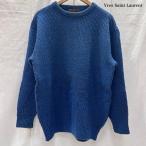 ショッピングイヴサンローラン イヴサンローラン TRICOTSPOURHOMME ブルーニット 丸襟ニット クルーネック Lサイズ L 50148529 50148529