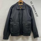 ショッピングused レザー St.John’s Bay セントジョンズベイ A-2type レザー ジャケット シングル 地図 マップ M 50150610 50150610