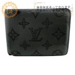 ショッピングLOUIS LOUIS VUITTON ルイヴィトン M81383  ミュルティプル   二つ折り財布 グレー メンズ