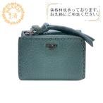 FENDI フェンディ 8M0499 マイクロ  L字ファスナー セレリア ピーカブー  三つ折り財布 ブルーブルー レディース
