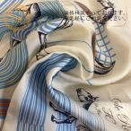 HERMES エルメス  Garde robe pop ガブロッシュ 馬 ホース ガルドローブポップ  スカーフ ホワイト レディース