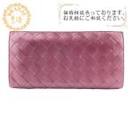 ショッピングヴェネタ BOTTEGAVENETA/ボッテガヴェネタ ラウンドファスナー マキシイントレチャート レザー 長財布 レッド メンズ ブランド