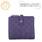 BOTTEGAVENETA ボッテガヴェネタ 600270 マキシイントレチャート ジップ 二つ折り財布 パープル レディース