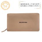 BALENCIAGA バレンシアガ 594317 ラウンドファスナー キャッシュ コンチネンタル ウォレット ロゴ 長財布 ベージュ ユニセックス