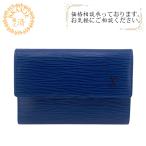 LOUIS VUITTON ルイヴィトン M63715 ポルトトレゾールエテュイパピエ 三つ折り財布 エピ 三つ折り財布 ブルー レディース