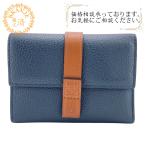 LOEWE ロエベ バーティカルウォレット アナグラム 三つ折り財布 ブルー ユニセックス