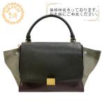 ショッピングセリーヌ CELINE セリーヌ トラペーズ ミディアム ハンドバッグ カーキ レディース