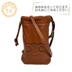 CELINE Celine мобильный сумка draw -тактный кольцо Trio mf небольшая сумочка Brown женский 