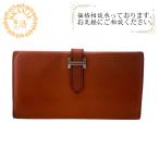 HERMES エルメス ベアン 二つ折り 長財布 オレンジ レディース