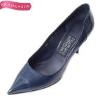Salvatore Ferragamo フェラガモ レザー×エナメル ピンヒールパンプス 7 1/2C ネイビー \期間限定 特別セール/19wd76