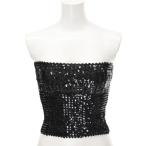  bare top tube top 11 L corresponding spangled × knitted tops lady's black beautiful goods |LYP member limitation sale |51IB98