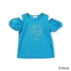 【アウトレット】【Disney】リトルマーメイド:アリエル / 肩あき半袖Tシャツ ディズニー カットソー クルーネックトップス 女の子 ガールズ 子