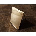 真鍮 カードスタンド（Lサイズ）縦型 ポップ POP フライヤー ホルダー 名刺立て ブラス ステーショナリー ゴールド 置物 額縁 折り畳み