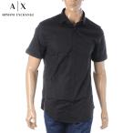 アルマーニエクスチェンジ A|X ARMANI EXCHANGE カジュアルシャツ 半袖 メンズ 3HZC07 ZNEAZ ブラック