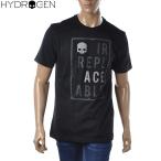 ハイドロゲン HYDROGEN クルーネックTシャツ 半袖 メンズ ブランド IRREPLACEABLE COTTON TEE T00522 ブラック