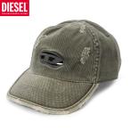 ディーゼル DIESEL キャップ 帽子 メンズ C-BALL-UTLT A18036-0EPBD ミリタリーグリーン オーバルD デニム風 ダメージ加工 ベースボールキャップ 2025秋冬新作