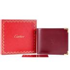 【新品同様・未使用】Cartier カルティエ マストライン 二つ折り財布 札入れ ボルドー ブランド 小物 箱付き【HI53】