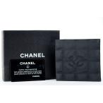 【超美品】CHANEL シャネル ニュートラベルライン 二つ折り財布 キャンバス ブラック ギャランティカード有り【IE46】
