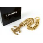 [ очень красивый товар ]CHANEL Chanel Vintage здесь Mark колье бренд аксессуары Gold 93A печать [JQ7]