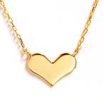 ハートプレートネックレスK10ピンクゴールドイエローゴールド