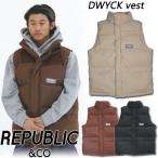 ショッピングスノーボードウェア 23-24 REPUBLIC &CO/リパブリック DWYCK vest メンズ レディース 防水ダウンベスト スノーボードウェア スノーウェアー 2024