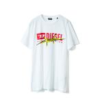 ショッピングdiesel ディーゼル Tシャツ クルーネックTシャツ T-DIEGO-BX2 MAGLIETTA　 メンズ 00S014 0EAXG ホワイト DIESEL