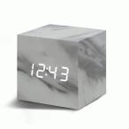 Gingko Electronics CUBE MARBLE CLICK CLOCKキューブクリッククロック指を鳴らすなどの音に反応し点灯時間、日付、温度を表示