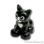 レゴ デュプロ パーツ ばら売り #17865pb02 子猫 ホワイトパターン：ブラック | LEGOの部品