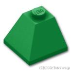 レゴ パーツ ばら売り スロープ ブロック 2 x 2 / 45°- コーナー：グリーン | lego 部品