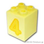レゴ デュプロ ばら売り #31110pb173 デュプロ ブロック 2 x 2 x 2 イエロー4 パターン：ブライトライトイエロー | LEGOの部品