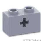 レゴ テクニック パーツ ばら売り #32064 テクニック ブロック 1 x 2 - 十字穴：グレー | LEGOの部品