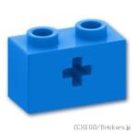 レゴ テクニック パーツ ばら売り #32064 ブロック 1 x 2 - 十字軸穴：ダークアズール | LEGOの部品