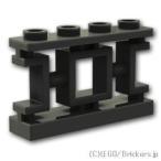 レゴ パーツ ばら売り #32932 フェンス 1 x 4 x 3 - アジアン格子：ブラック | LEGOの部品