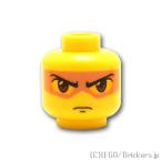 レゴ 頭 パーツ ばら売り #3626b ミニフィグ デュアルヘッド - エクソ・フォース HIKARU：イエロー | LEGOの部品 ミニフィギュア 顔