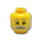 レゴ 頭 パーツ ばら売り #3626b ミニフィグ ヘッド - ひげのおじいさん：イエロー | LEGOの部品 ミニフィギュア 顔