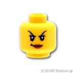 レゴ 頭 パーツ ばら売り #3626c ミニフィグ ヘッド - 覚悟を決めた女性：イエロー | LEGOの部品 ミニフィギュア 顔