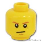 レゴ 頭 パーツ ばら売り #3626c ミニフィグ ヘッド - 決意の顔/自信の笑顔：イエロー | LEGOの部品 ミニフィギュア 顔