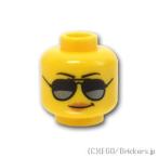 レゴ 頭 パーツ ばら売り #3626c ミニフィグ ヘッド - サングラスとピーチリップの女性：イエロー | LEGOの部品 ミニフィギュア 顔