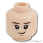 レゴ 頭 パーツ ばら売り #3626c ミニフィグ ヘッド - 子供のにっこり/子供の困り顔：ライトヌガー | LEGOの部品 ミニフィギュア 顔