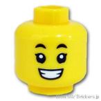  Lego детали продажа поотдельности #3626pb2649 Mini fig head -isisi Smile .wa-o!: желтый | LEGO. детали 