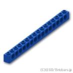 レゴ テクニック パーツ ばら売り #3703 ブロック 1 x 16 - ピン穴15：ブルー | LEGOの部品