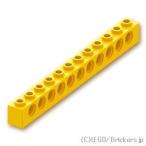 レゴ テクニック パーツ ばら売り #3895 ブロック 1 x 12 - ピン穴11：イエロー | LEGOの部品