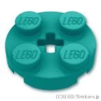 レゴ パーツ ばら売り #4032 プレート 2 x 2 - ラウンド：ダークターコイズ | LEGOの部品