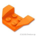レゴ 車 パーツ ばら売り カー マッドガード 2 x 4：オレンジ | lego 部品 フェンダー