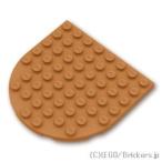 レゴ パーツ ばら売り #41948 プレート 8 x 8 - ラウンドエンド：ミディアムヌガー | LEGOの部品