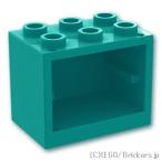  Lego детали продажа поотдельности #4532 контейнер 2 x 3 x 2 - буфет вмятина stud : темный бирюзовый | LEGO. детали 