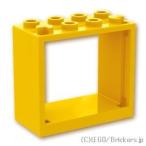 レゴ パーツ ばら売り #60598 ウィンドウ フレーム(窓枠) 2 x 4 x 3：イエロー | LEGOの部品