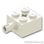 レゴ パーツ ばら売り #6232 ブロック 2 x 2 - ピン穴 / 軸穴:ホワイト | LEGOの部品