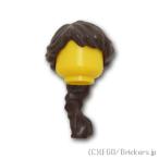  Lego детали . продажа поотдельности #88286 Mini fig волосы - три плетеный : темно-коричневый | lego детали мини фигурка парик парик 