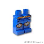 レゴ パーツ ばら売り #970c00pb010 ミニフィグ レッグ - シルバーニーパッドとブラウンベルト：ブルー | LEGOの部品